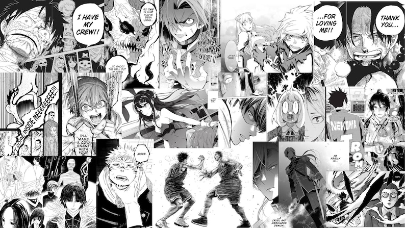 4000+ Pcs Random Manga Anime Panels Bundle, Printable Wall Collage ...