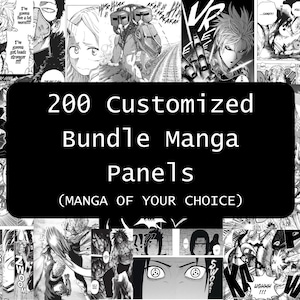 200 pcs Customized Bundle Manga Panels Digital Download Wallpaper Collage Manga for Wall Decor Manga Journal Printable Manga Panel Bundle