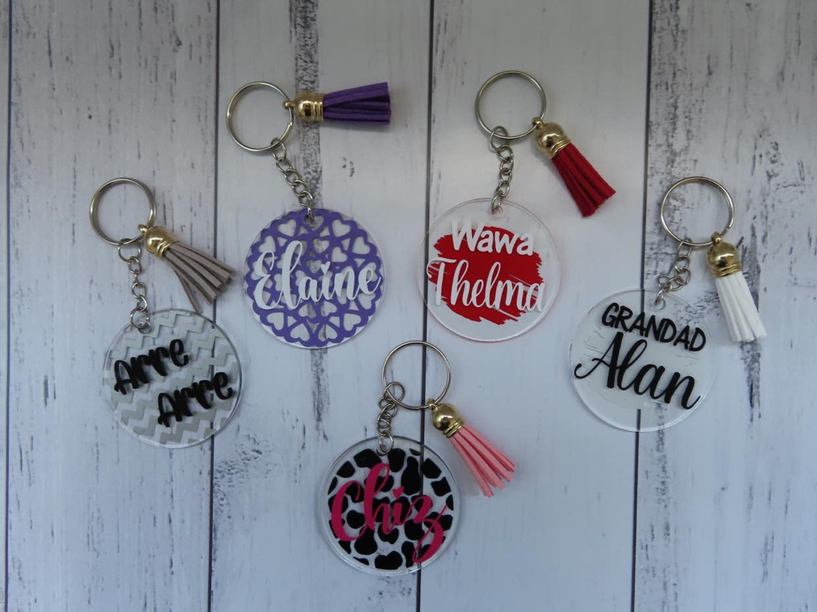 Personalized Acrylic Keyring Keychain Customizable keychain Etsy
