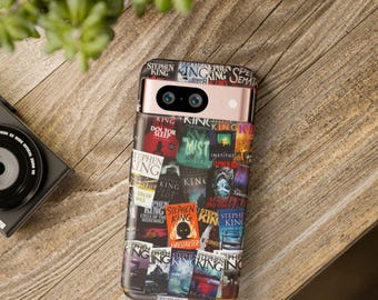 Stephen King Book Covers Google Pixel Tough Case, Constant Reader Phone Case for Google Pixel 2 through 9 including Google Pixel 9 Pro XL