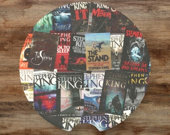 Stephen King Book Covers Car Coasters