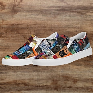 Stephen King Book Cover Shoes, Women&#39;s Slip-On Canvas Shoe, Cool Constant Reader Gift