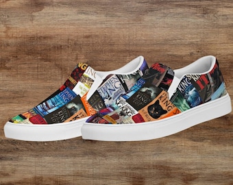 Stephen King Book Cover Shoes, Women's Slip-On Canvas Shoe, Cool Constant Reader Gift