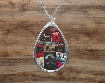 Personalized Stephen King Necklace, Constant Reader Bookish Jewelry.