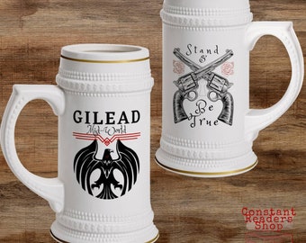 Gilead Beer Stein Mug, Dark Tower Stephen King Fan Gift, Stand & Be True