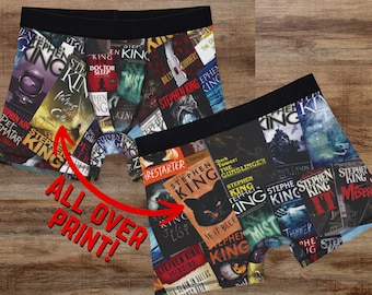 Custom Men's Boxers, Personalized Boxer Shorts for Book Lovers.
