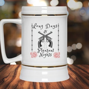 The Dark Tower Beer Stein, Stephen King Fan Gift, Long Days and Pleasant Nights