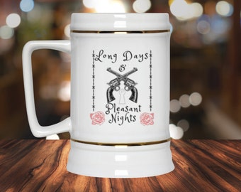 The Dark Tower Beer Stein, Stephen King Fan Gift, Long Days and Pleasant Nights
