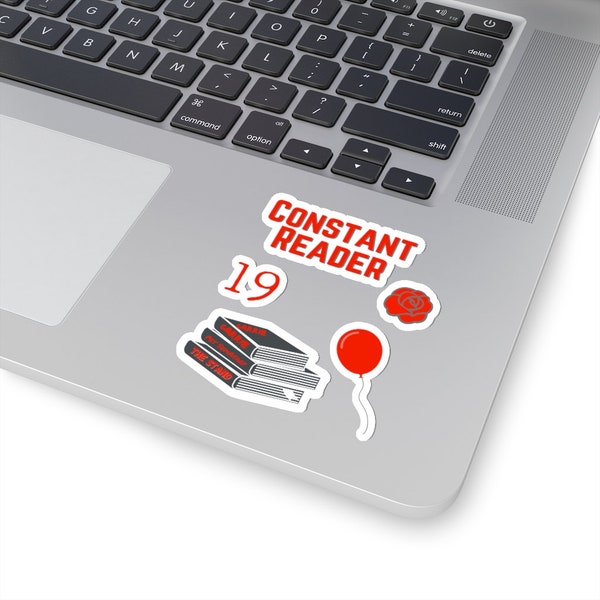 Constant Reader Stickers, Stephen King Fan 5 Sticker Pack, Horror Book Lover Gift, Fun Laptop Decals