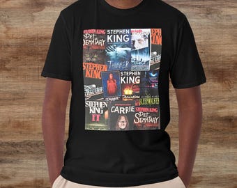 Custom Book Covers T-Shirt, Bookish Stephen King Shirt