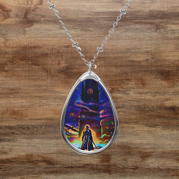 Trippy Dark Tower Necklace, Stephen King Jewelry.