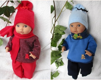 Puppenkleidung eine 5-tlg. Winterkombi Boy oder Girl für ca. 28 cm große Re born Baby Puppen selbst genäht NEU