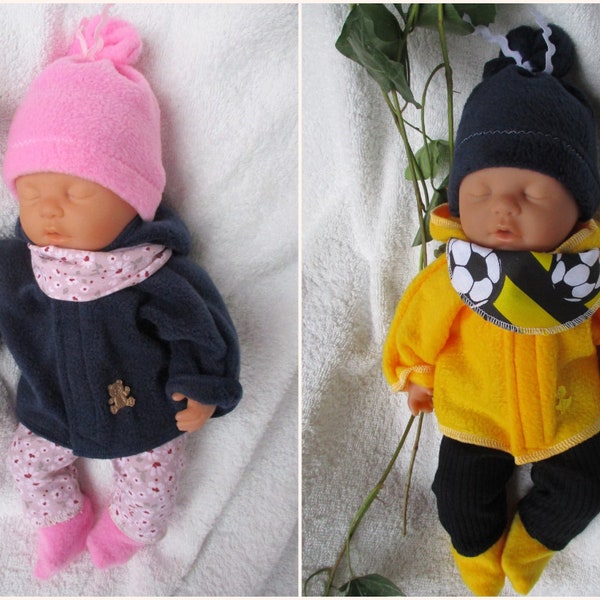 Puppenkleidung eine Jackenkombi für ca. 32- 33 cm Re born Babypuppen 5- teilig selbst genäht NEU