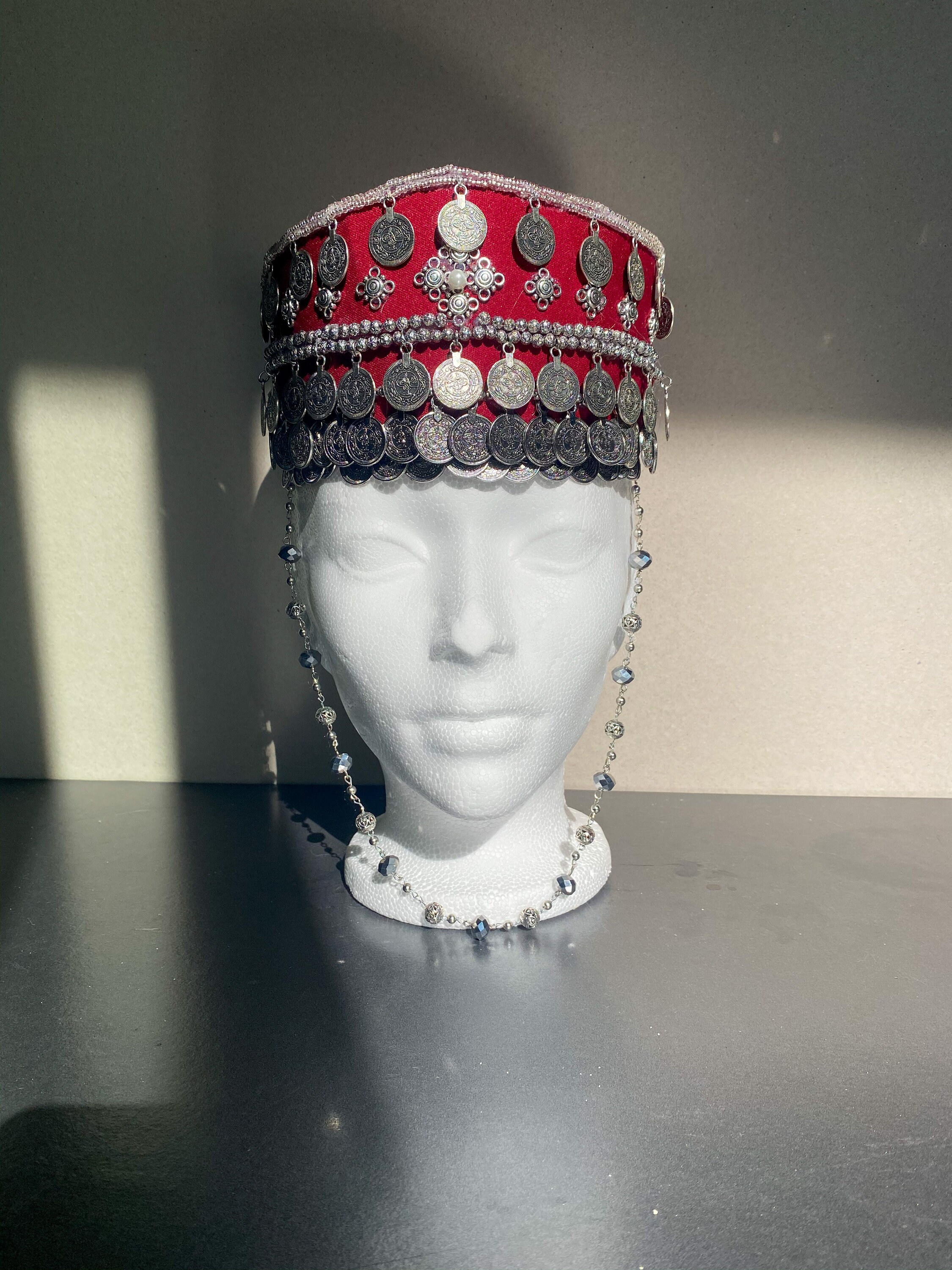 Traditional Armenian Headdress Taraz Headpiece Handmade Coin Etsy
