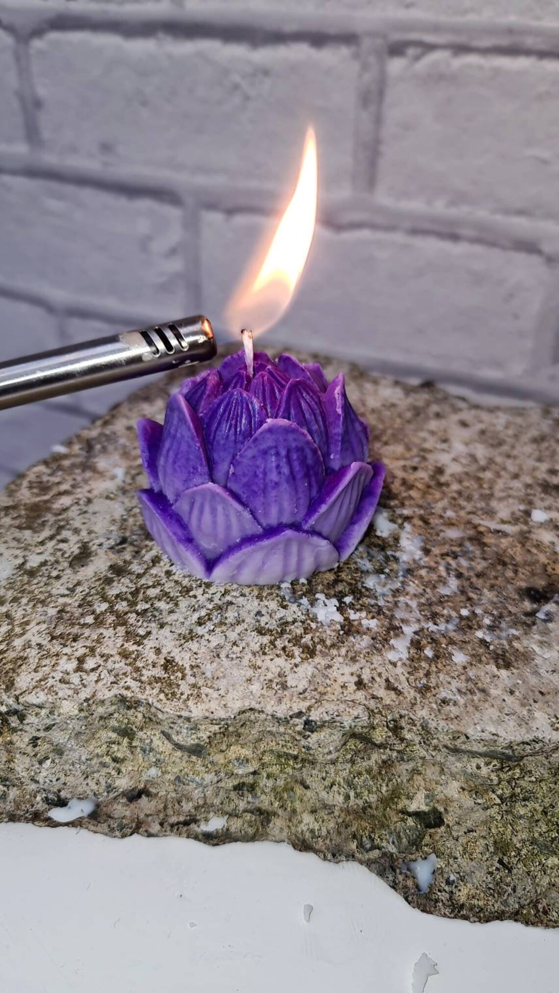 Flower Candle Scented Candles Soy Wax Candles Handmade Etsy