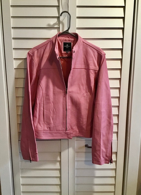 Women’s Pink Ladies Jacket, Womens Pink Leather J… - image 1