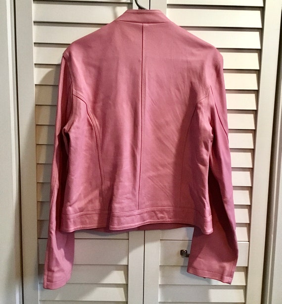 Women’s Pink Ladies Jacket, Womens Pink Leather J… - image 6