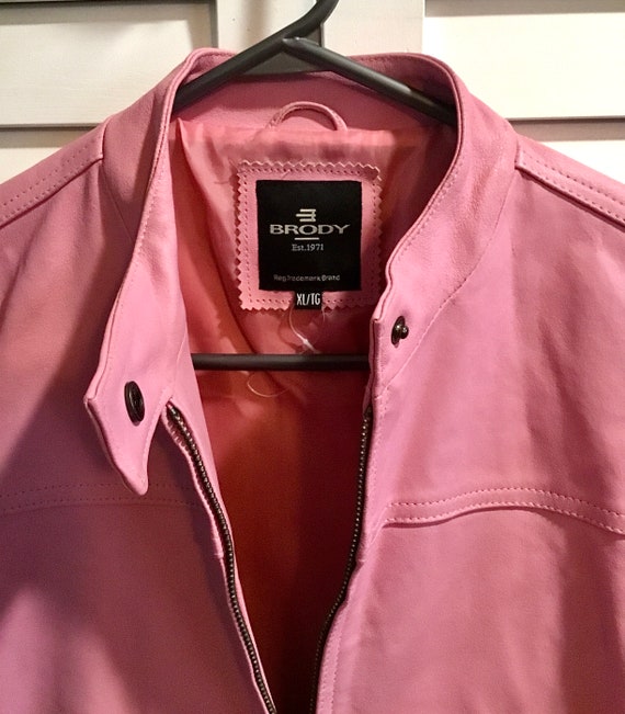 Women’s Pink Ladies Jacket, Womens Pink Leather J… - image 5