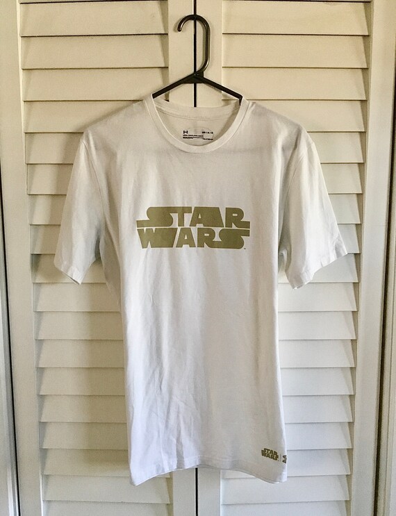 Star Wars, Star Wars Shirt, T-shirt for Star Wars Enthusiasts, Under Armour Star Wars Shirt, White Star Wars Shirt, Star Wars Collectables