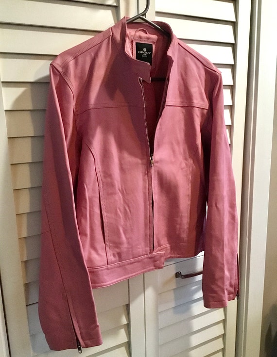 Women’s Pink Ladies Jacket, Womens Pink Leather J… - image 4