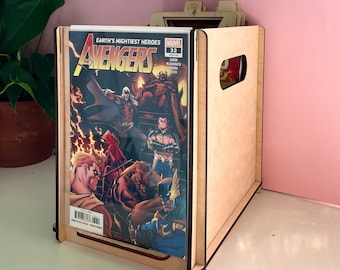 Caja ecológica para guardar cómics con tapa de exhibición