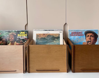 Trois caisses de rangement pour disques, PERSONNALISATION GRATUITE, Boîte de rangement, Organiseur de vinyle