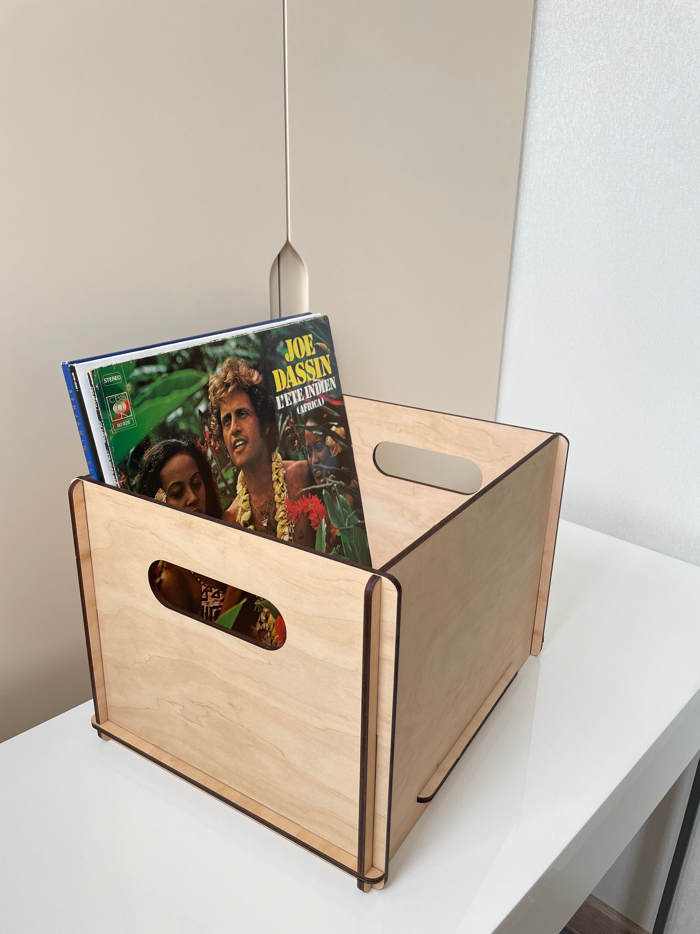 Vinyl Record Organizer Personalized Record Storage Crate Wood Etsy