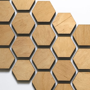 Headboard Hexagon Wood Wall Panel Bedroom Decor Wall Panels Hexagon Wood Wall Art Hexagon Panels 26 per set
