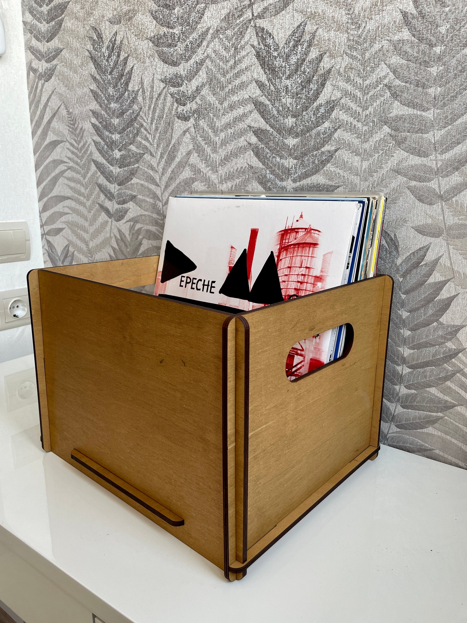 Record Holder Wood Storage Box Record Storage Crate Vinyl Etsy