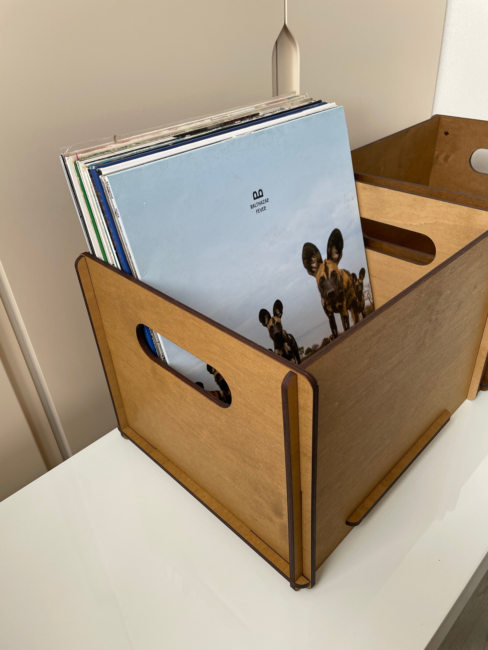 Record Storage Crate Vinyl Record Organizer Wood Storage Box Etsy