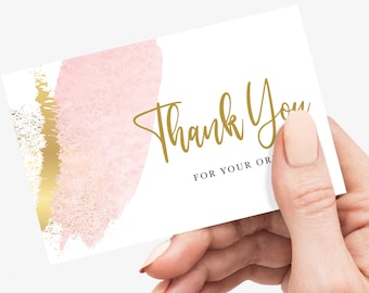 Thank You for your order cards - Small Business Customer Appreciation Cards