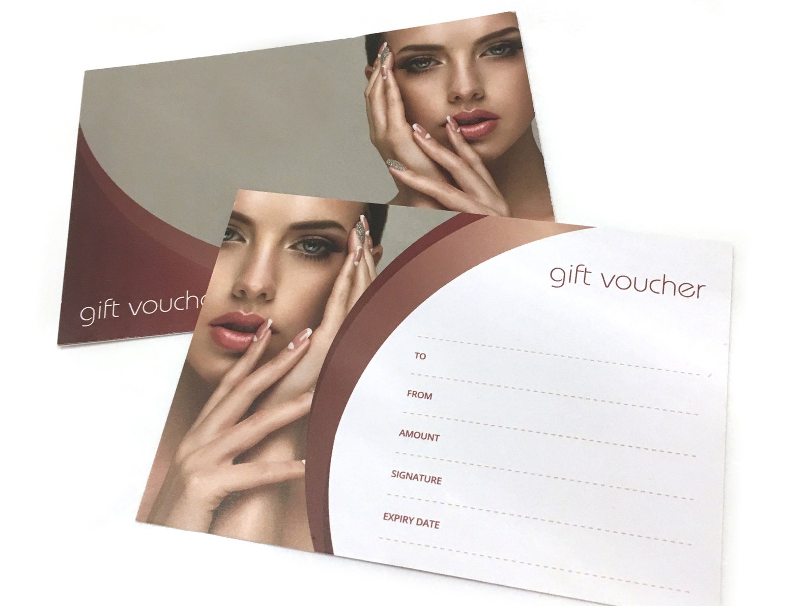 Beauty Gift Vouchers Salon Gift Card & Envelopes Blank Etsy UK