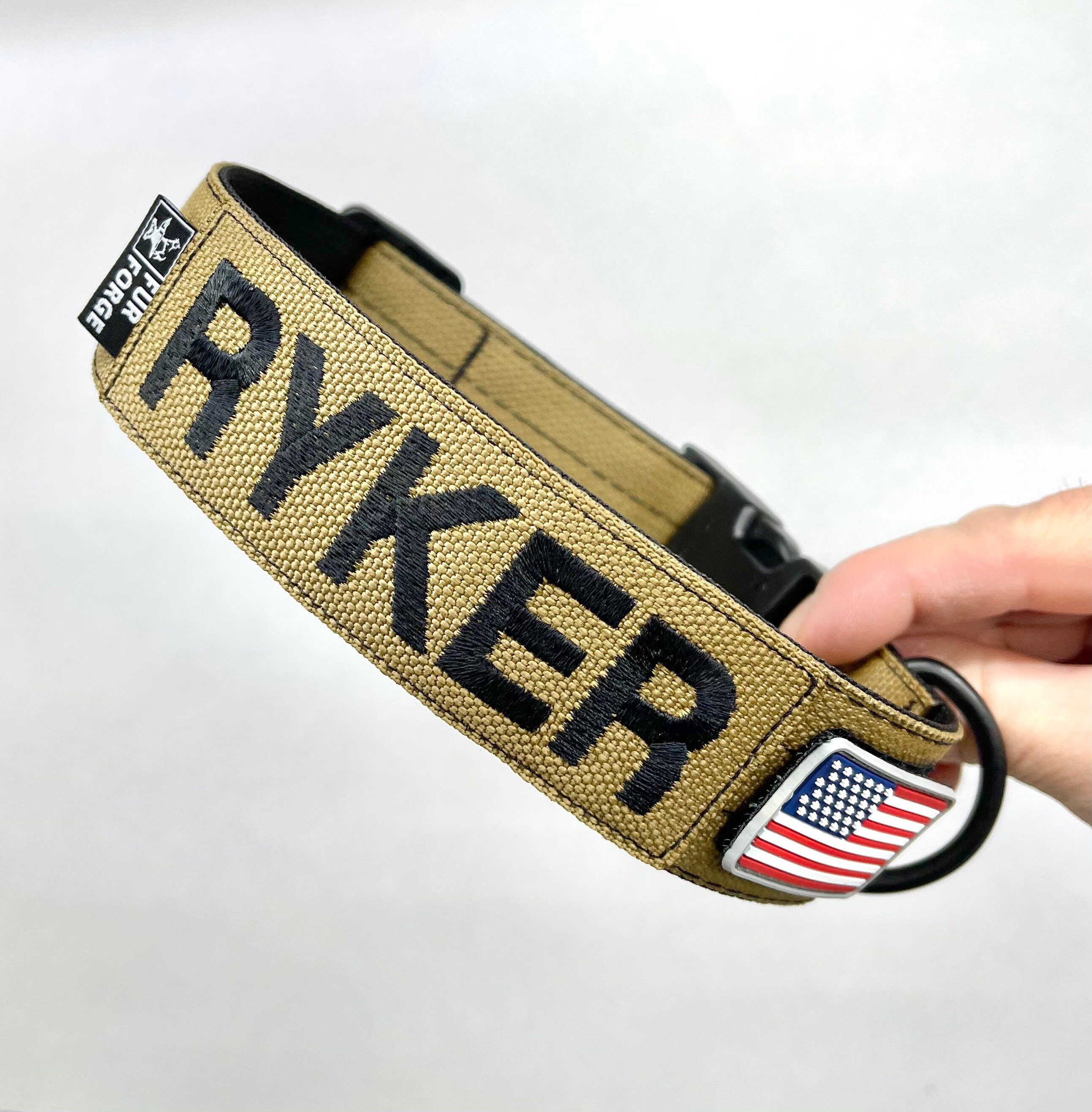 military dog collars with name