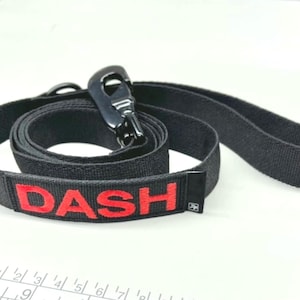 Embroidered Tactical Dog Leash in 4ft, 5ft, and 6ft lengths with heavy duty swivel snap. All U.S. sourced Materials, made