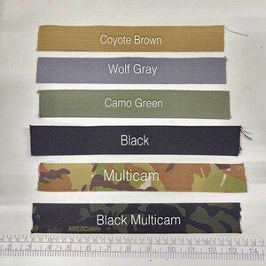 May include: Six different colors of webbing straps, including coyote brown, wolf gray, camo green, black, multicam, and black multicam.