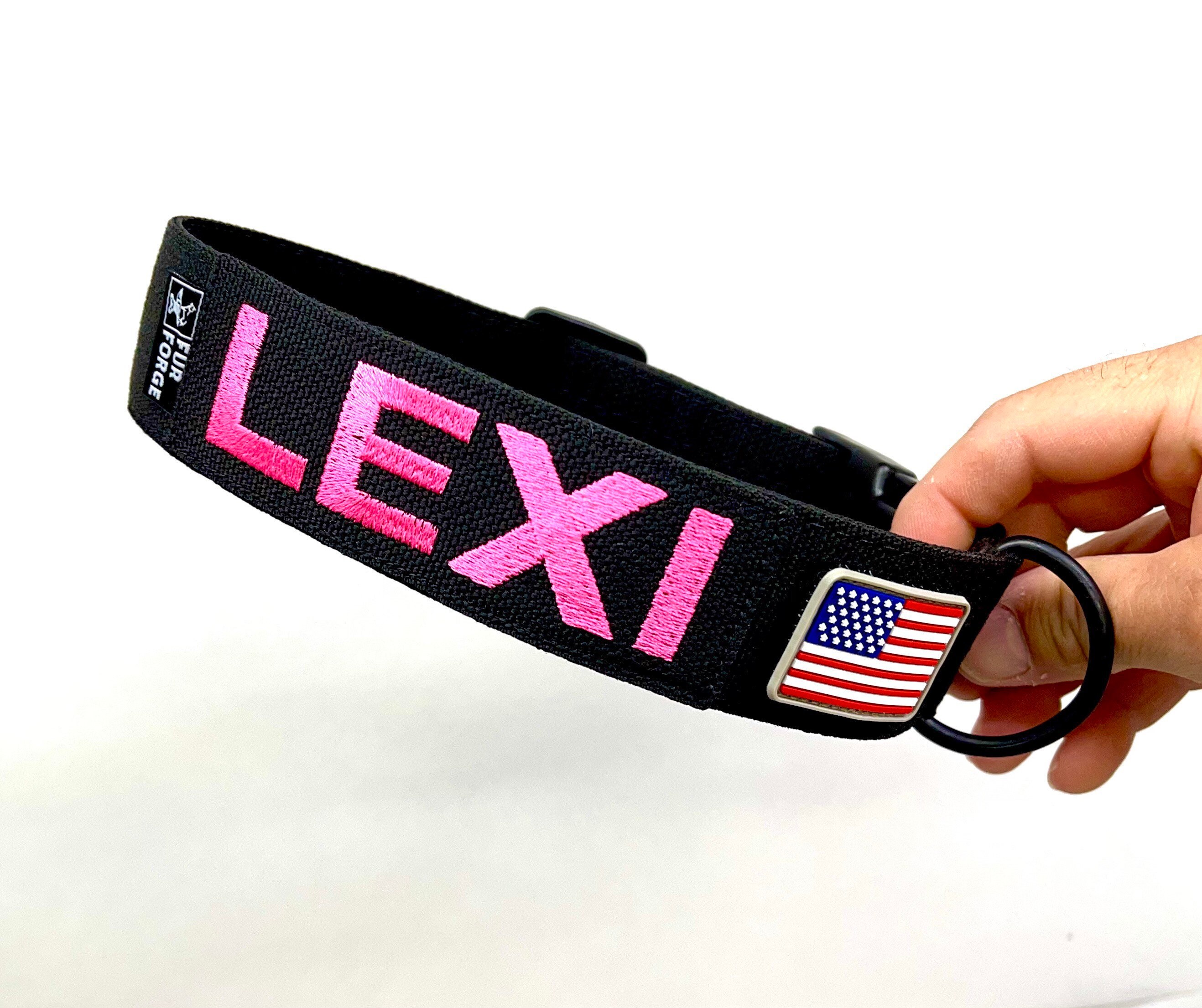 Heavy Duty Tactical Dog Collar With Custom Name Patch – Adjustable Nylon For Large Breeds