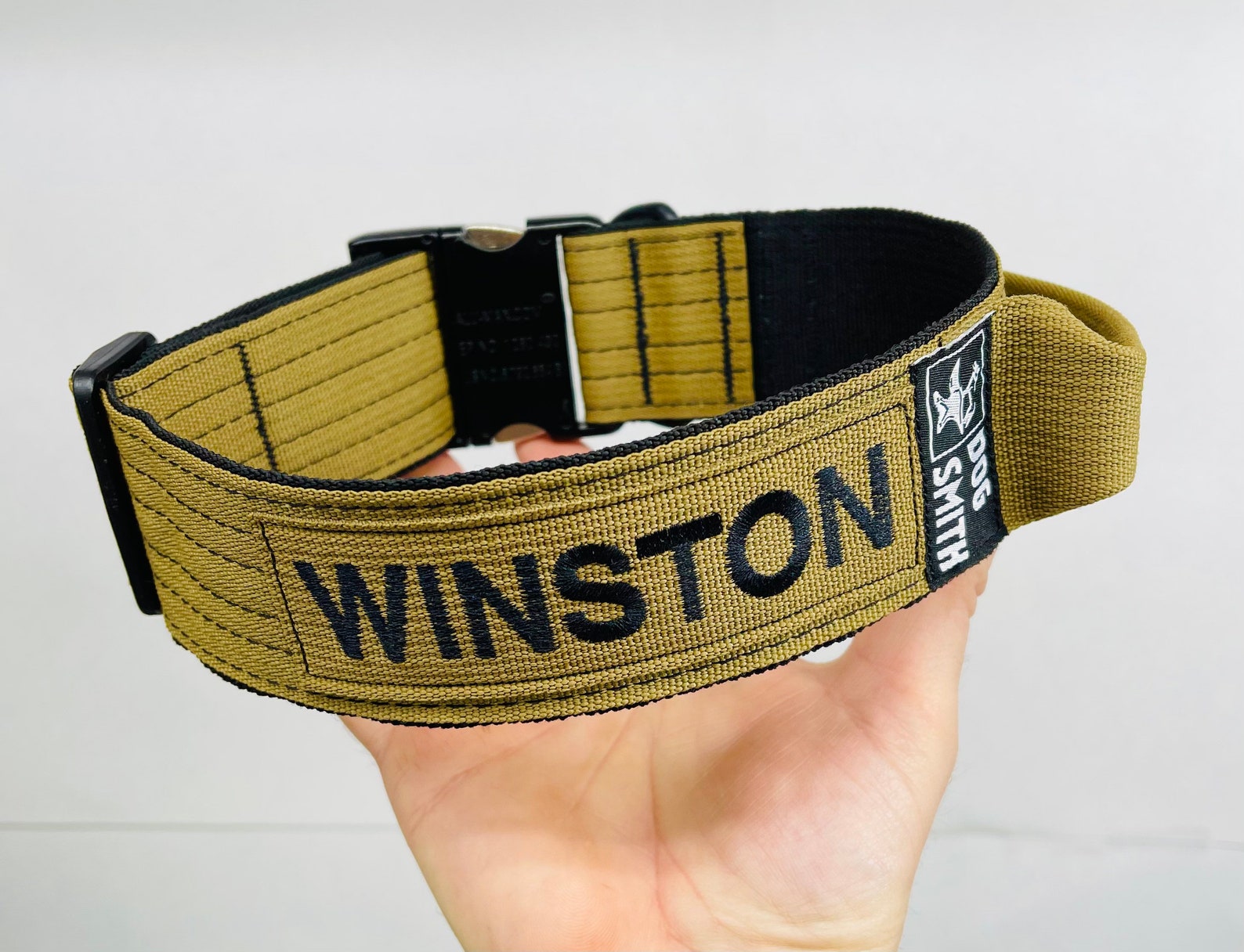 Tactical 2wide Dog Collar with Personalized Embroidered Name Etsy