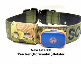 Tactical Life360 Pet Tracker (Horizontal) Holster/ Holder for Dog Collars.