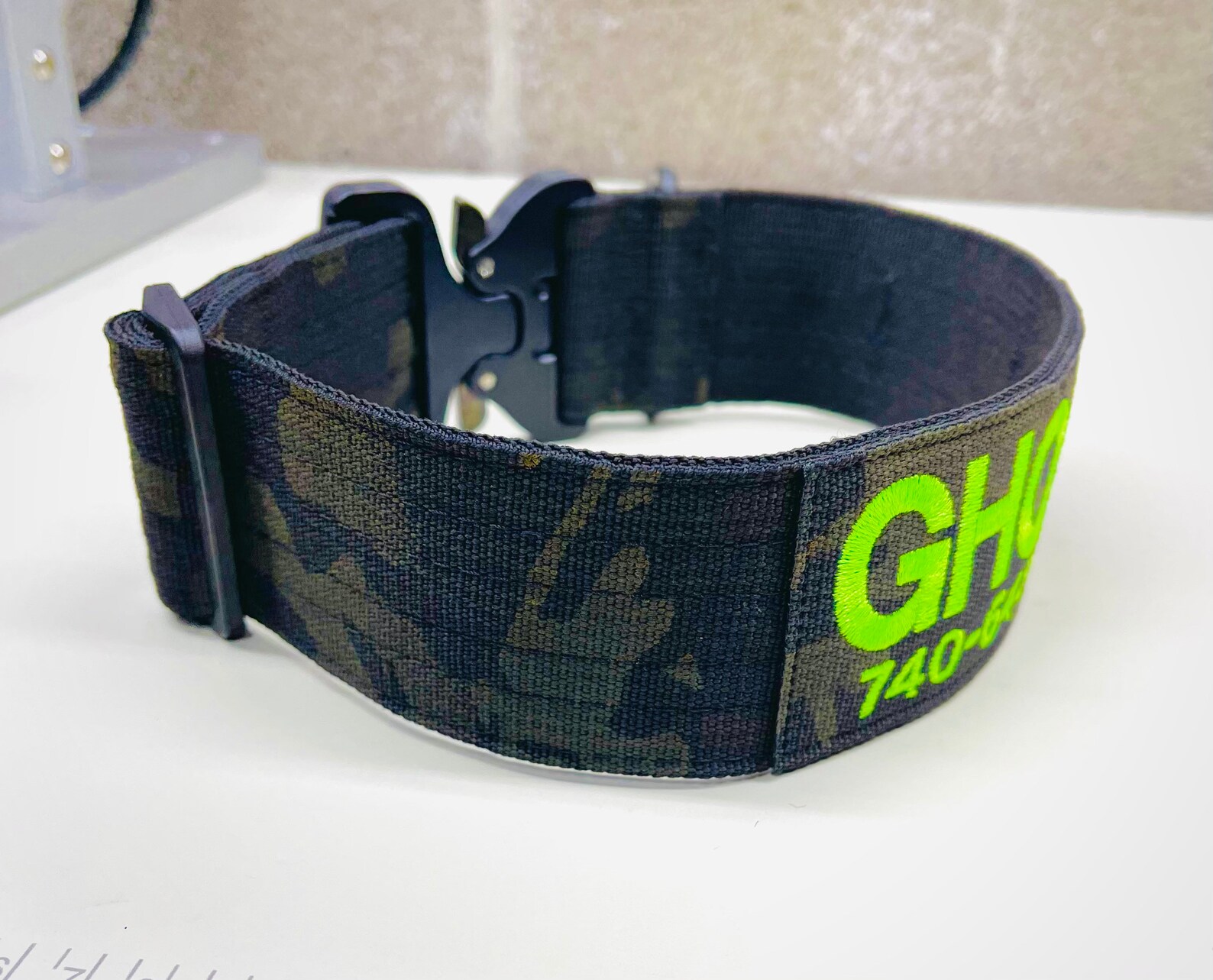 Tactical 2 wide Black Multicam Dog Collar with Personalized Etsy