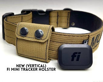 Tactical Fi Mini Tracker (Vertical) Holster/ Holder for Dog Collar.  (For 1.5” wide collars and 2” wide collars)