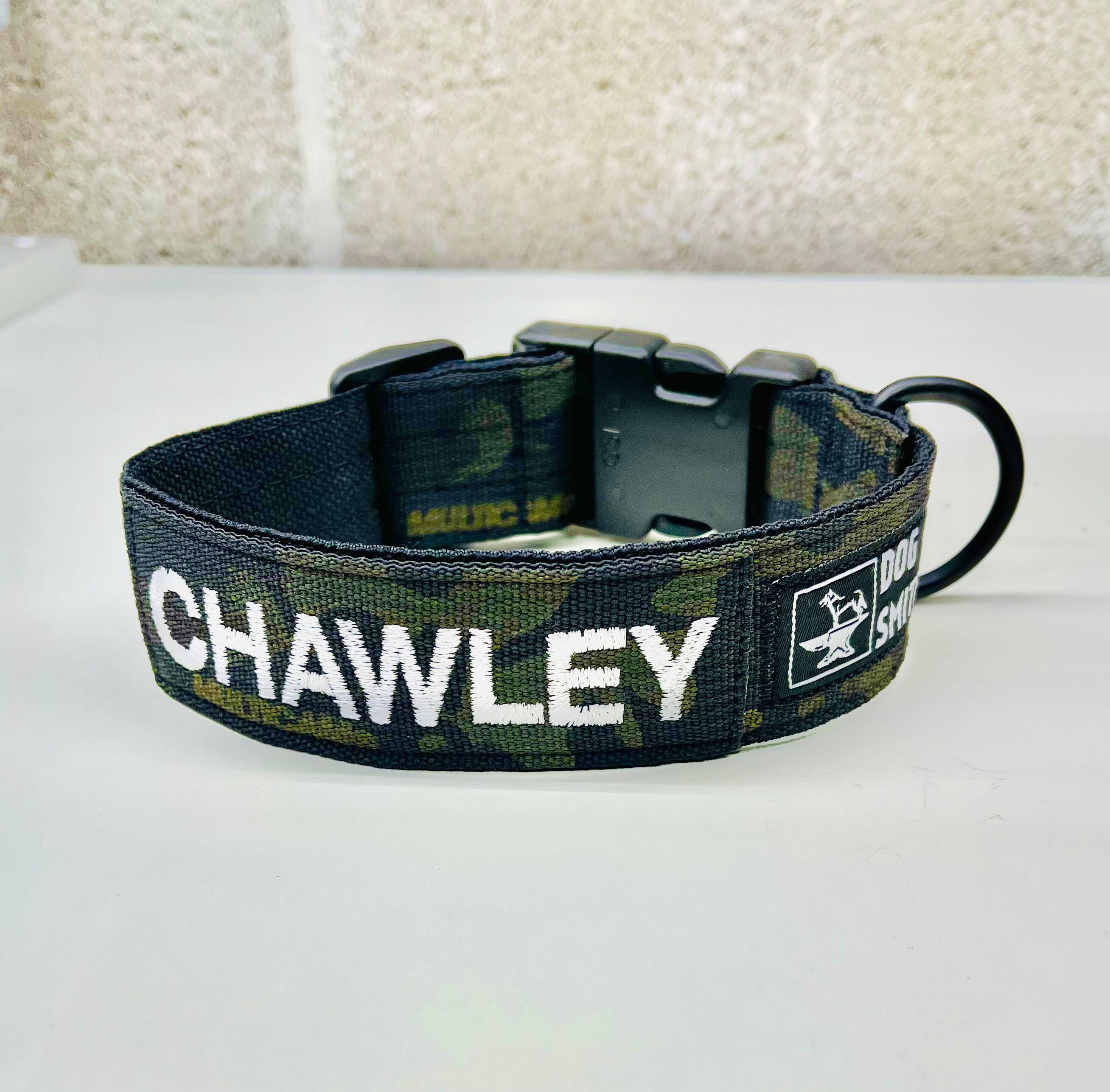 Tactical 11/2 wide Black Multicam Dog Collar with Etsy