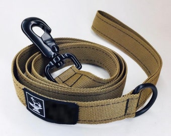 Tactical Dog Leash 4ft, 5ft, and 6ft lengths with Heavy Duty Swivel Snap All U.S. sourced Materials