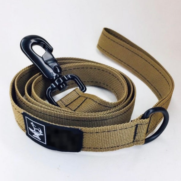 Tactical Dog Leash 4ft, 5ft, and 6ft lengths with Heavy Duty Swivel Snap All U.S. sourced Materials