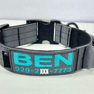 Tactical 1-1/2 Wide Dog Collar With Handle Personalized - Etsy