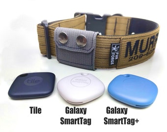 Tactical Holster/ Holder for Galaxy SmartTag, SmartTag+, and/or Tile trackers for Dog Collar (Collar NOT Included)