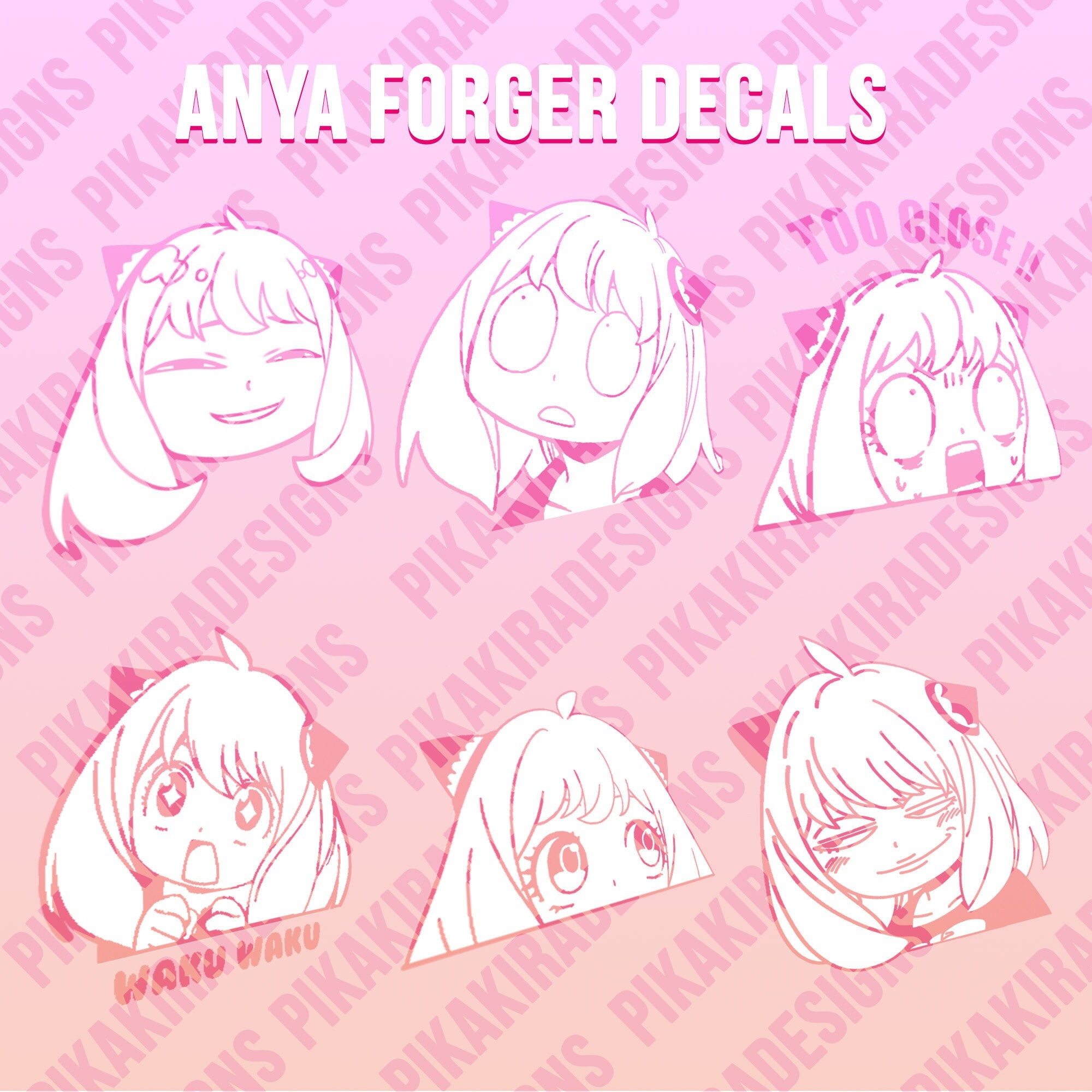  Anya Forger, Speeker, SPY x Family Anime, Peeking, Vinyl  Decal,Sticker for Cars,Windows,Laptops and More