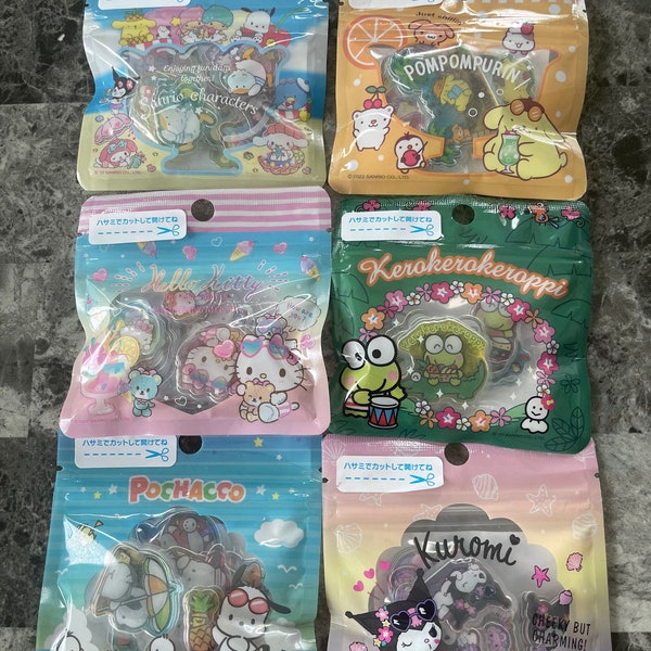 Lindas pegatinas kawaii de copos hinchados de verano de Japón, 32 piezas