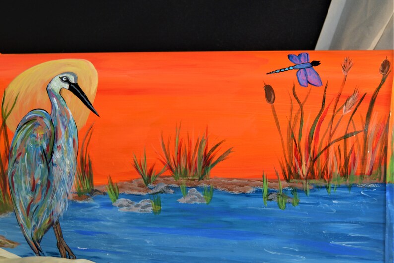 Mailbox Hand Painted Decorative Mailbox Blue Heron and Etsy