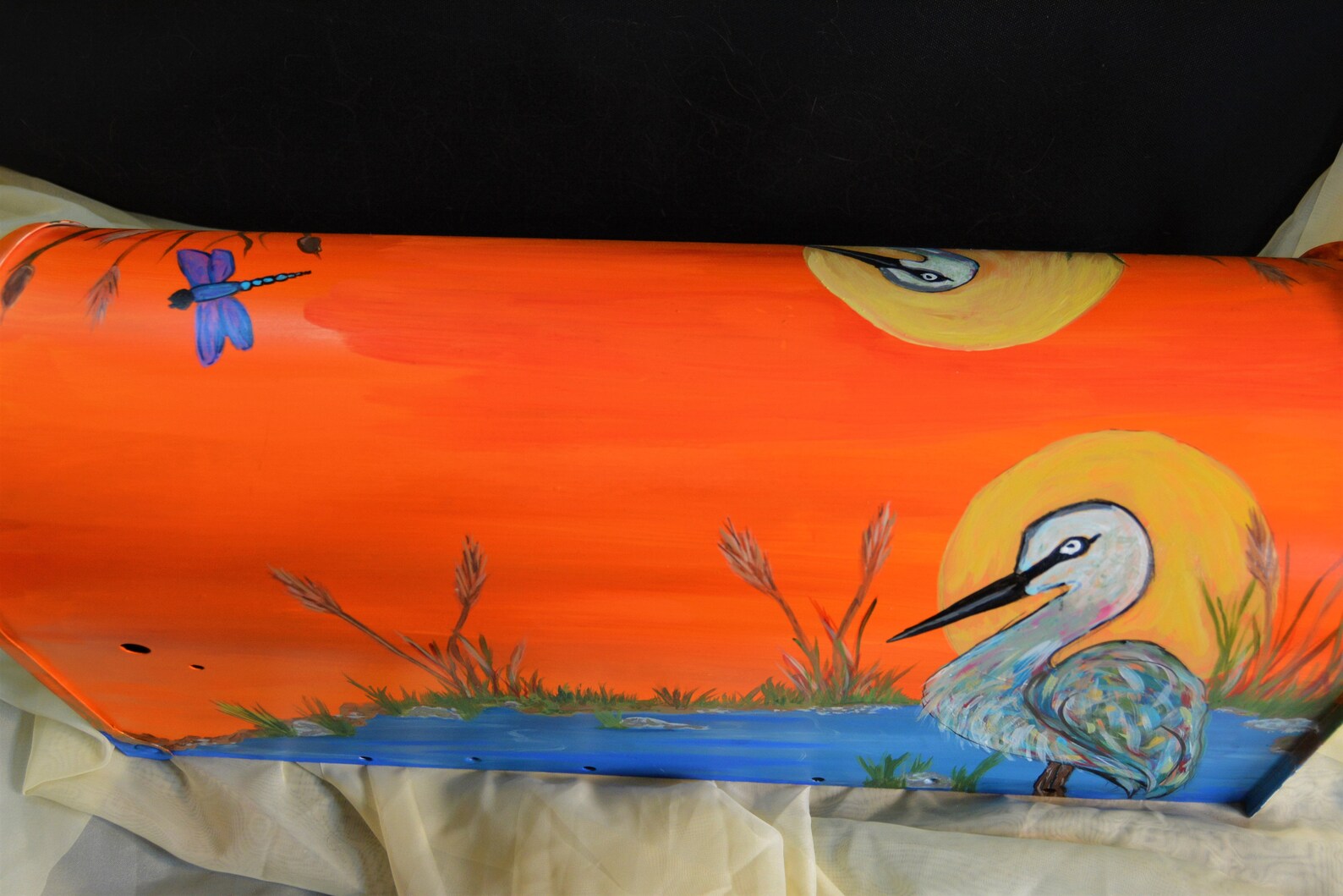 Mailbox Hand Painted Decorative Mailbox Blue Heron and Etsy