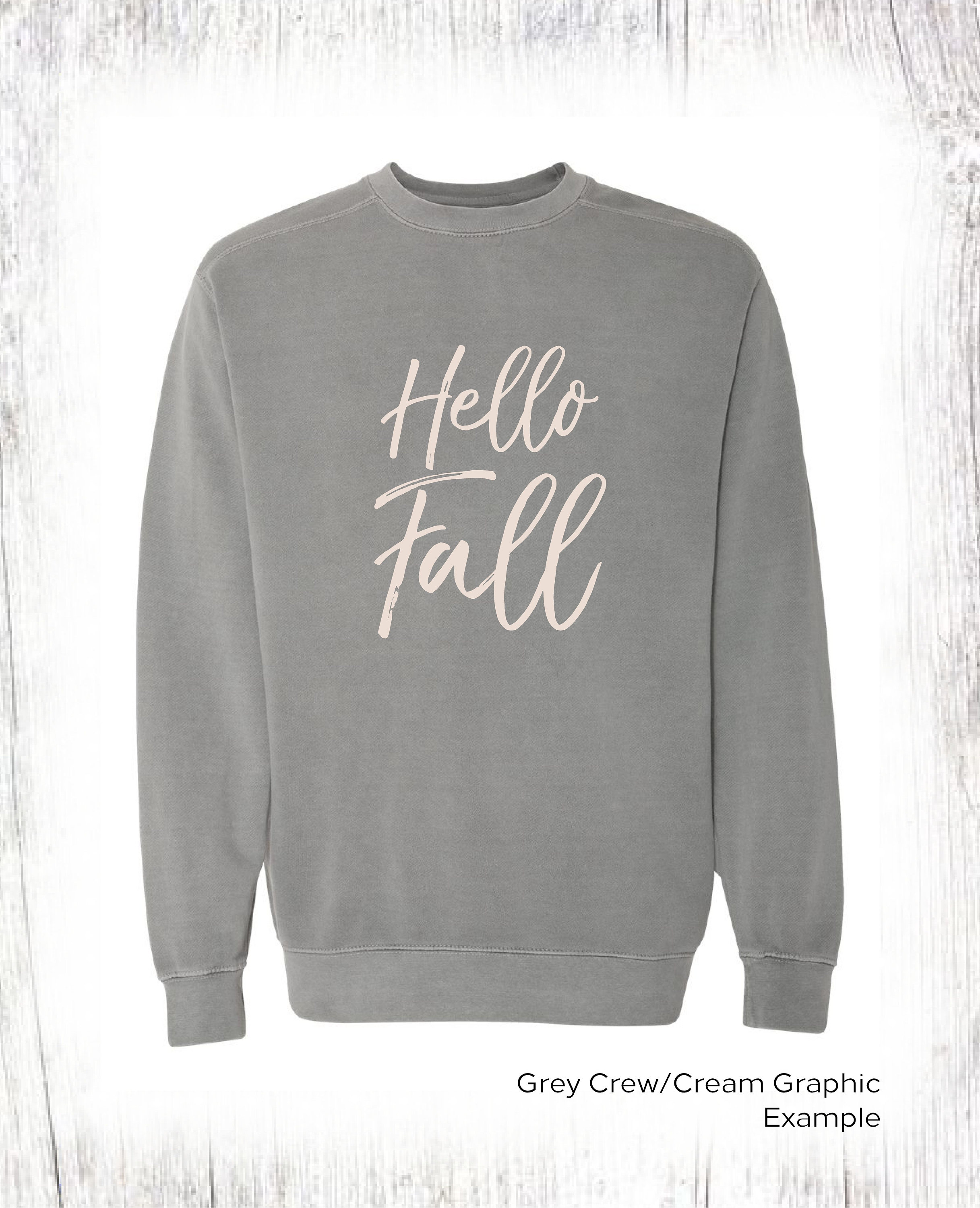 Hello Fall Crewneck Fall Sweatshirt Comfort Colors Etsy